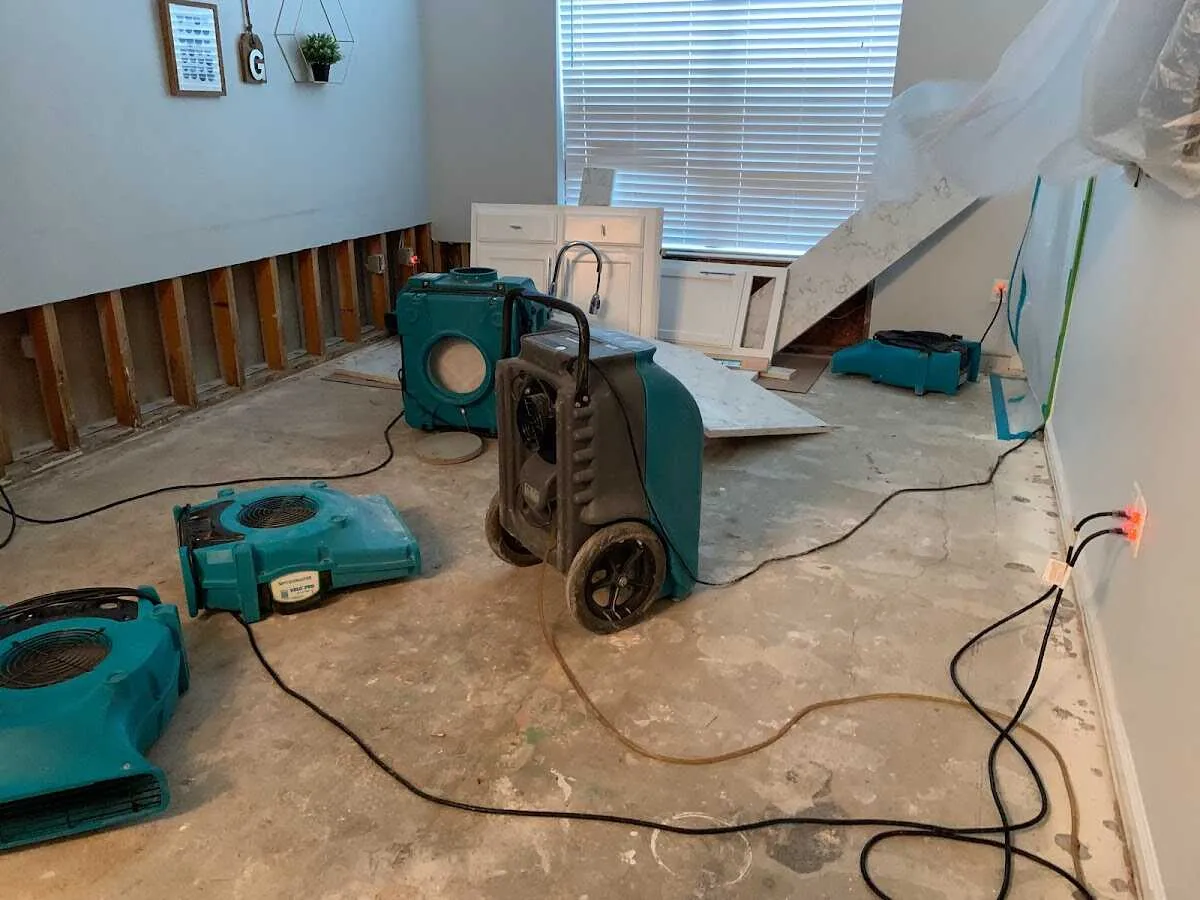 Dehumidifier in flood-cut room for Water Extraction & Removal in Whitewater